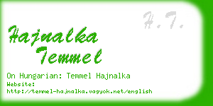 hajnalka temmel business card